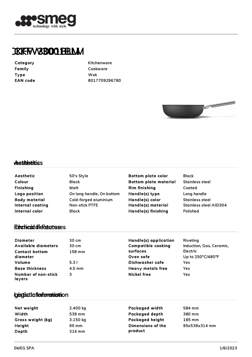 Page n°1 - Brochure Smeg CKFW3001BLM