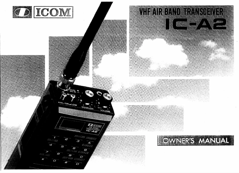 Page n°1 - Manuel utilisateur ICOM IC-A2