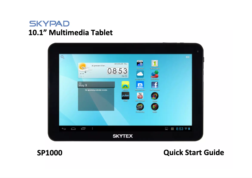 Page 1 de la notice Manuel utilisateur Skytex Skypad 1000