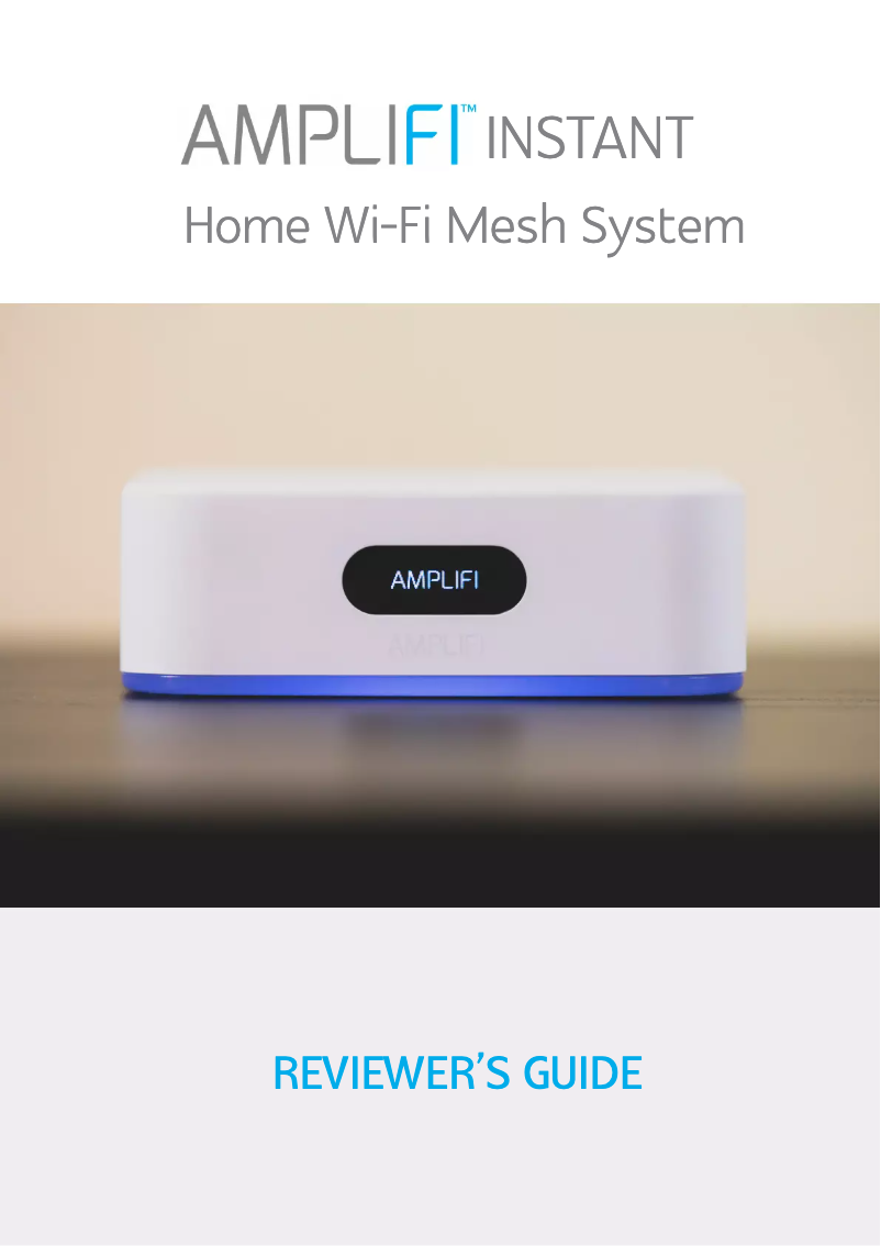 Page 1 de la notice Manuel utilisateur Ubiquiti Networks AmpliFi Instant