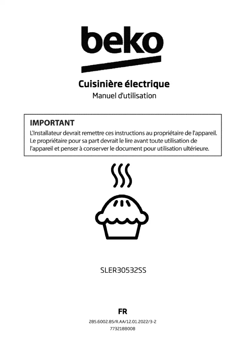 Image de la première page du manuel de l'appareil SLER30532SS
