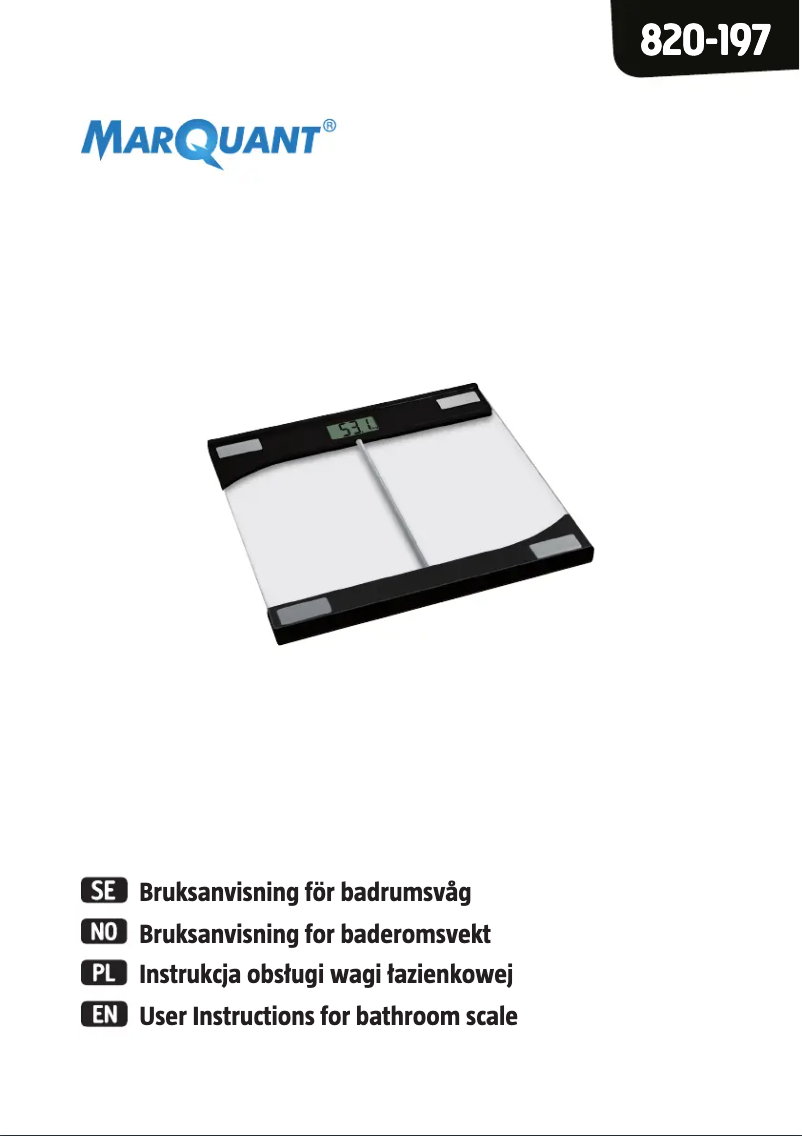 Page n°1 - Manuel utilisateur Marquant 820-197