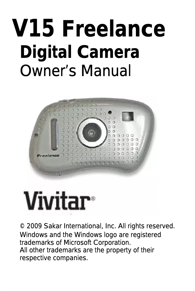 Image de la première page du manuel de l'appareil ViviCam V15