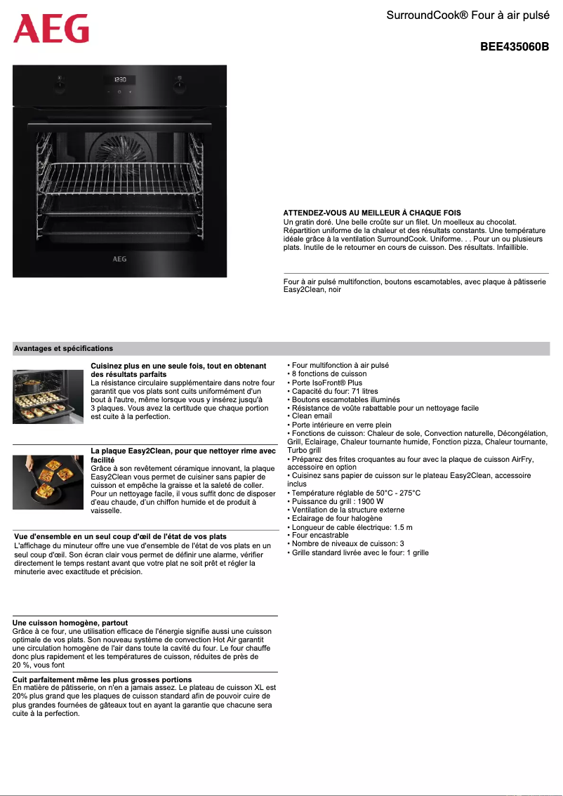 Image de la première page du manuel de l'appareil BEE435060B