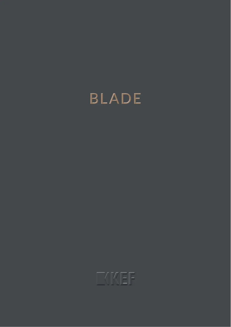 Page n°1 - Brochure KEF Blade