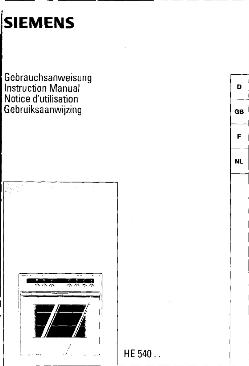 Image de la première page du manuel de l'appareil HE54060