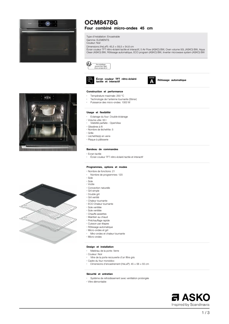 Image de la première page du manuel de l'appareil OCM8478G