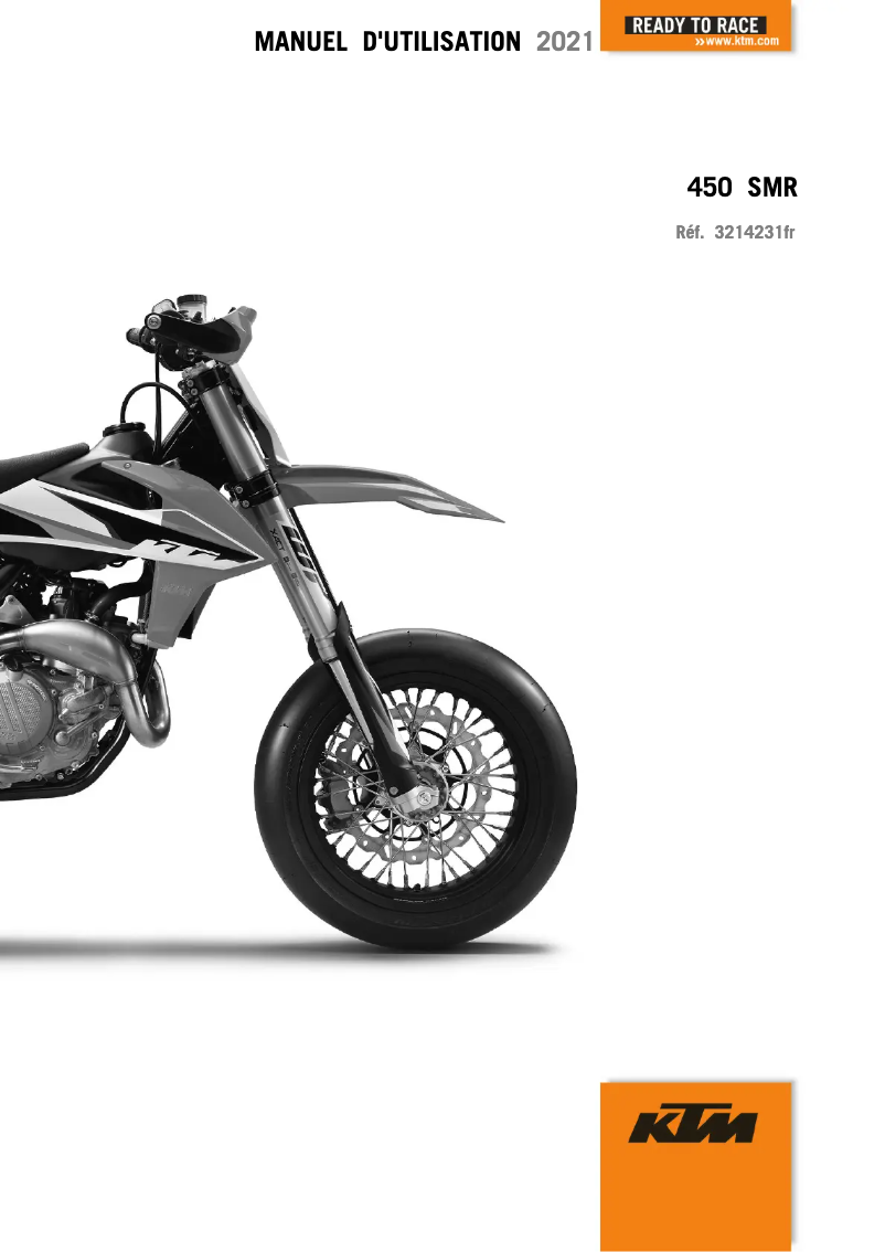 Image de la première page du manuel de l'appareil 450 SMR (2021)