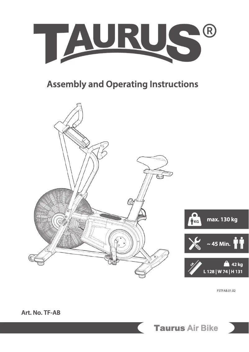 Page 1 de la notice Manuel utilisateur Taurus Air Bke