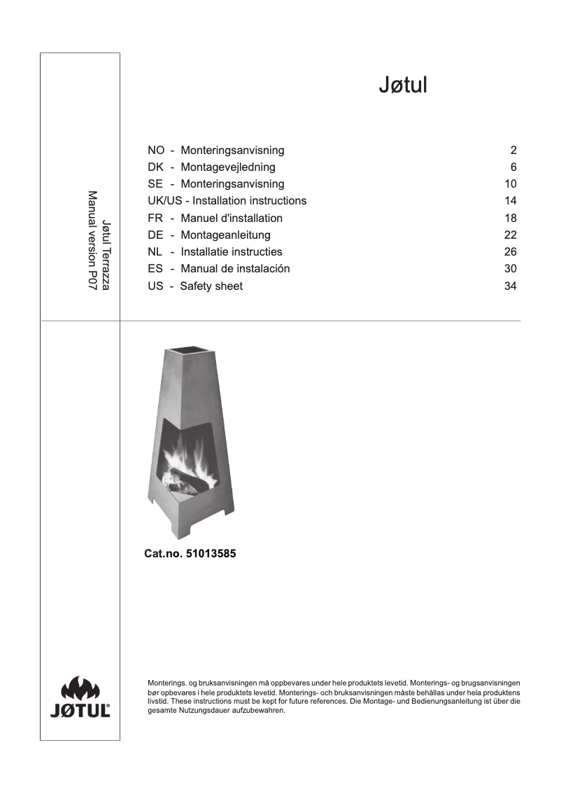 Image de la première page du manuel de l'appareil Terrazza