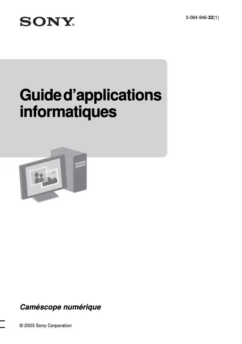 Page 1 de la notice Manuel utilisateur Sony DCR-PC330E