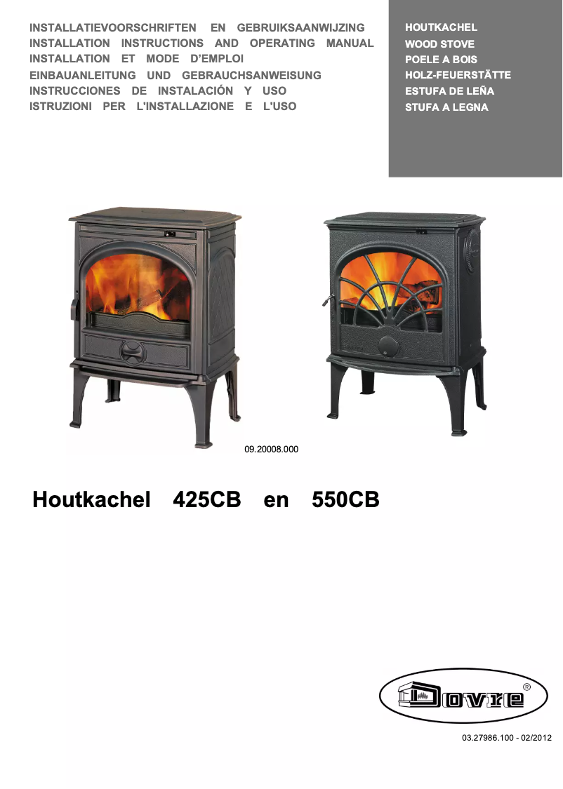 Page 1 de la notice Manuel utilisateur Dovre 550CB