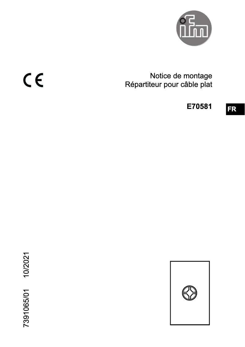 Page 1 de la notice Manuel utilisateur IFM E70581