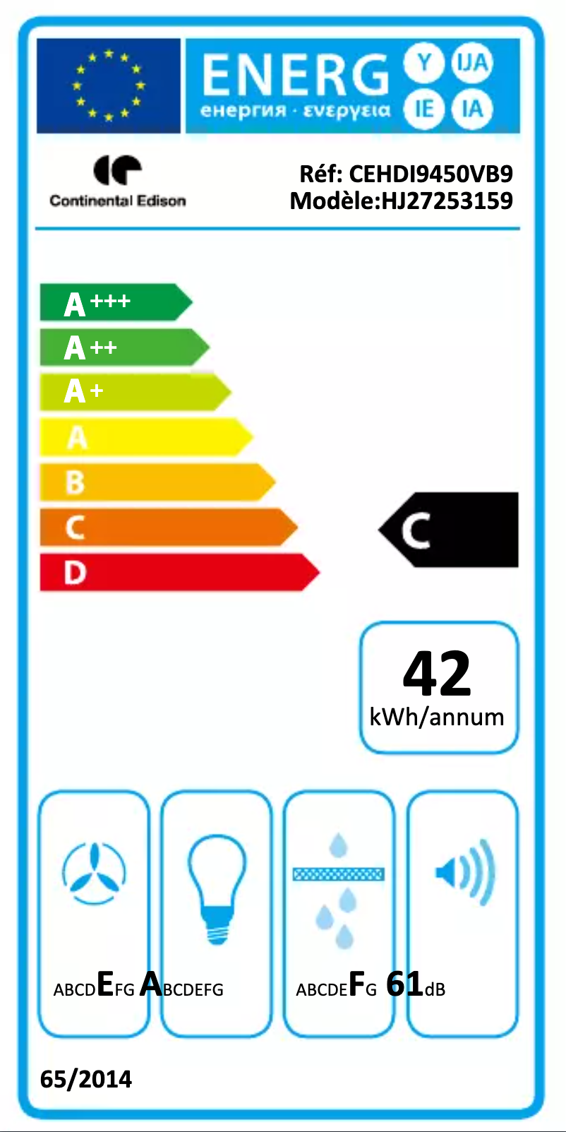 Image de la première page du manuel de l'appareil CEHDI6450VW9