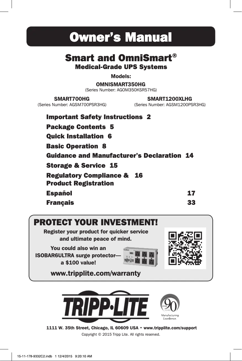 Image de la première page du manuel de l'appareil SmartPro