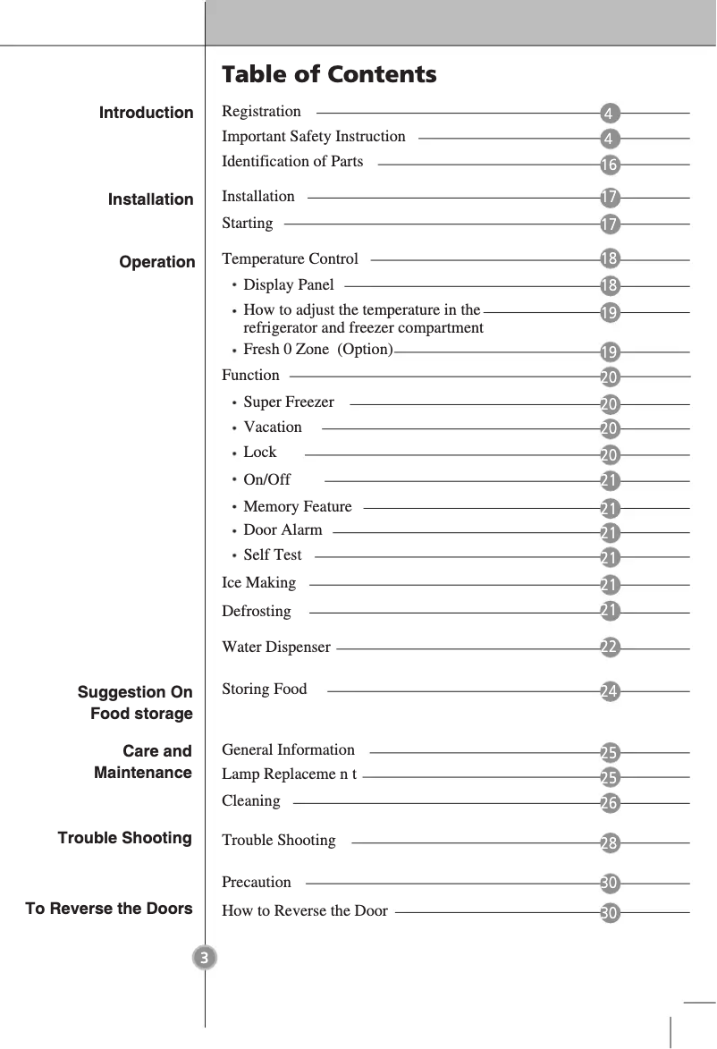 Page 1 de la notice Manuel utilisateur LG GB5135SWAW