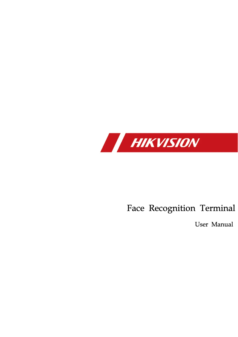 Page 1 de la notice Manuel utilisateur Hikvision DS-K1T606MF