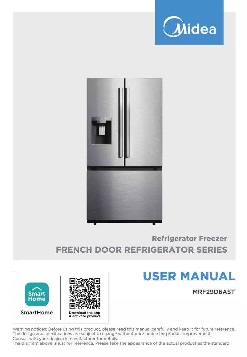 Page n°1 - Manuel utilisateur Midea MRF29D6AST