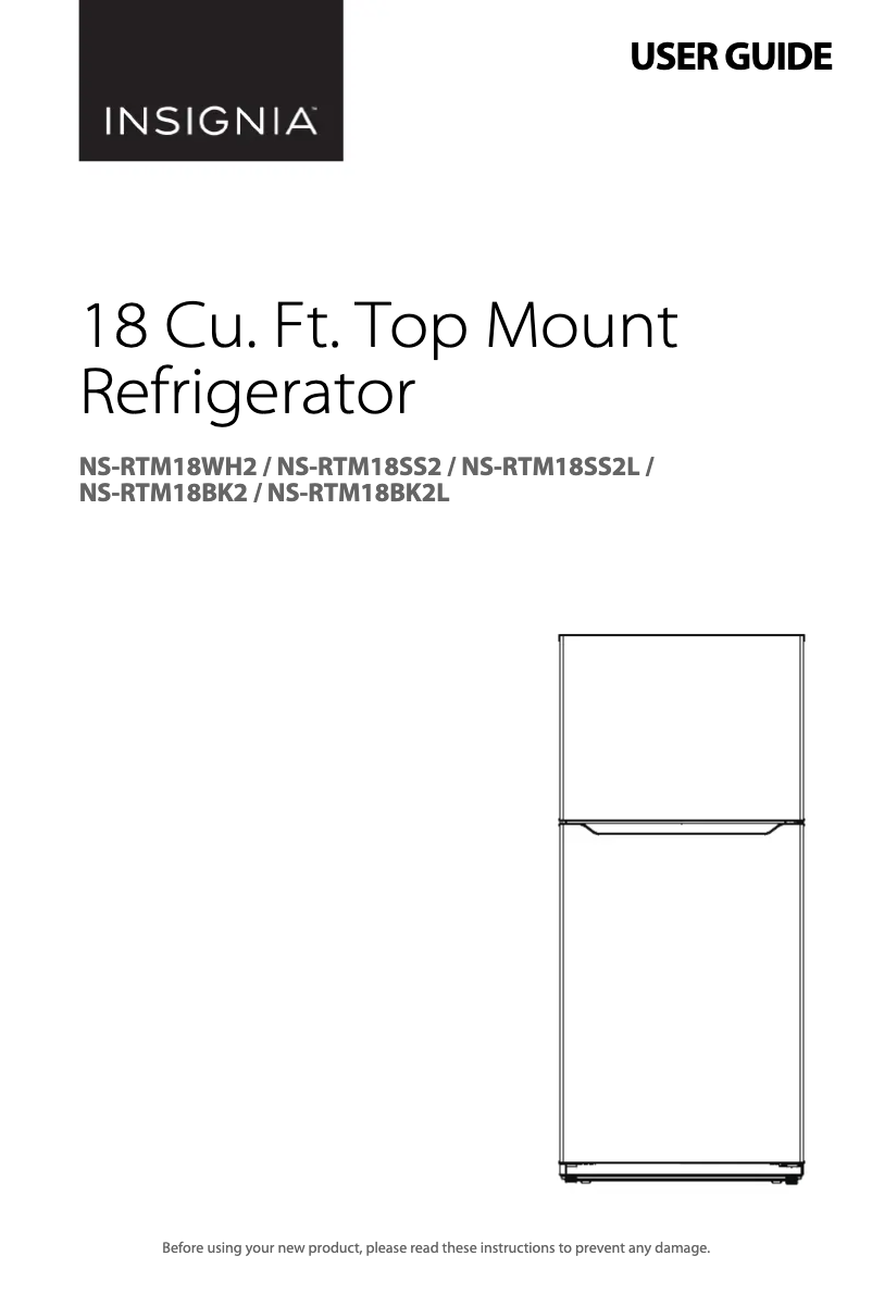 Page n°1 - Manuel utilisateur Insignia NS-RTM18SS2
