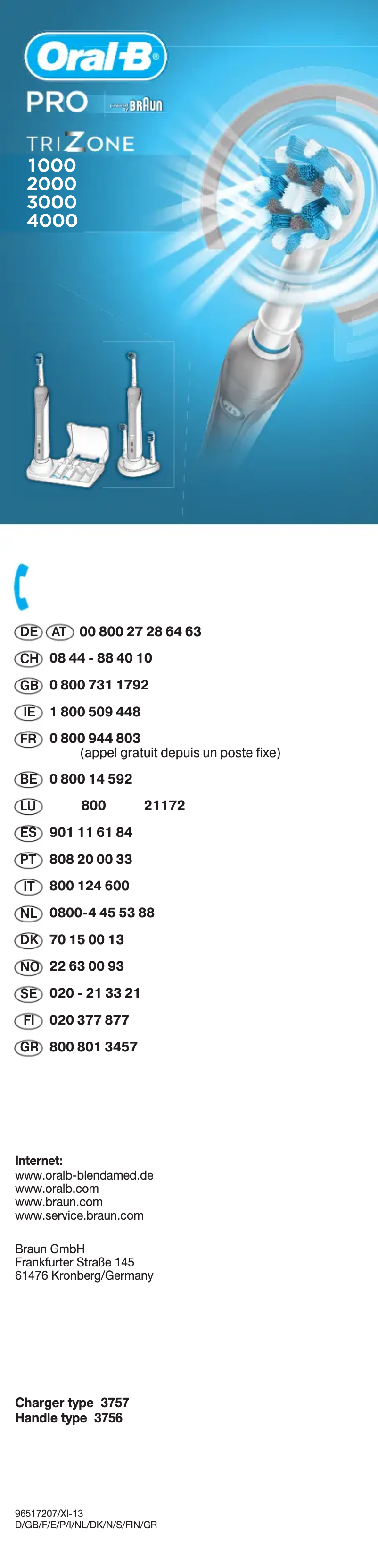 Image de la première page du manuel de l'appareil Oral-B Pro 2500