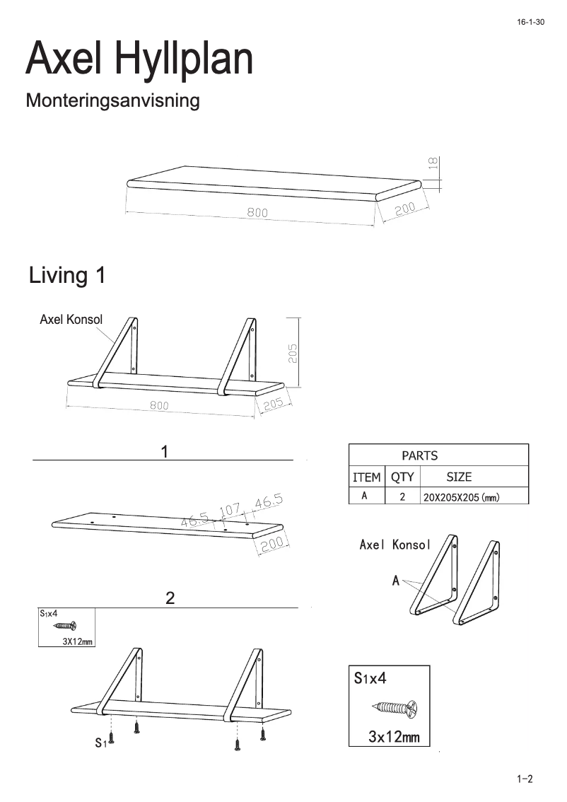 Page 1 de la notice Manuel utilisateur Mio Axel