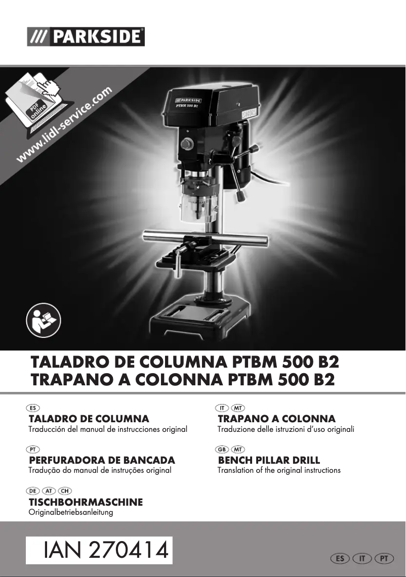 Image de la première page du manuel de l'appareil PTBM 500 B2