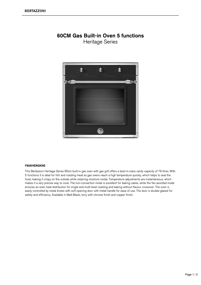 Image de la première page du manuel de l'appareil F605HERGKNE