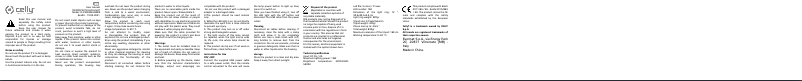 Page 1 de la notice Manuel utilisateur Celly CLICKRINGUSBBK