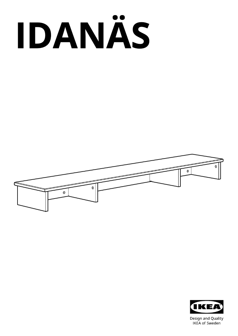 Page 1 de la notice Manuel utilisateur Ikea IDANÄS 105.141.60