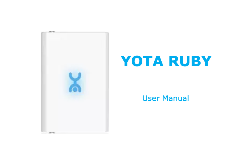 Página 1 del manual Manual de usuario Yota Ruby