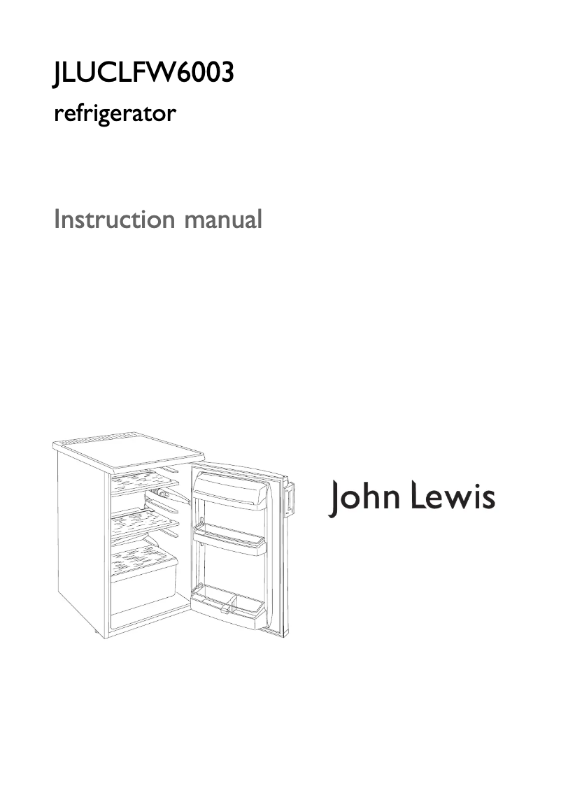 Page 1 de la notice Manuel utilisateur John Lewis JLUCLFW 6003