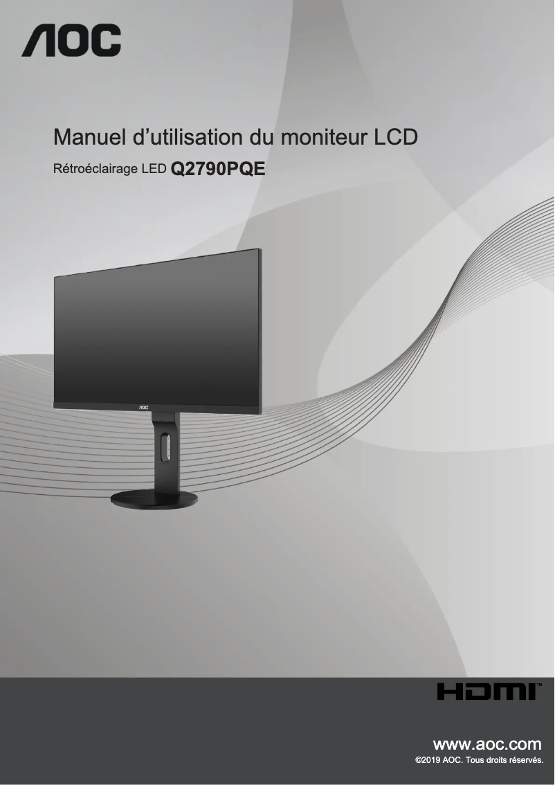 Image de la première page du manuel de l'appareil Q2790PQE