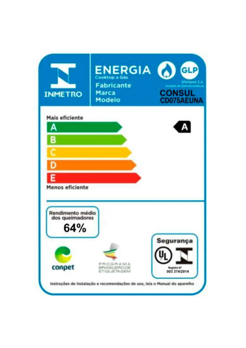 Page 1 de la notice Manuel utilisateur Consul CD075AE