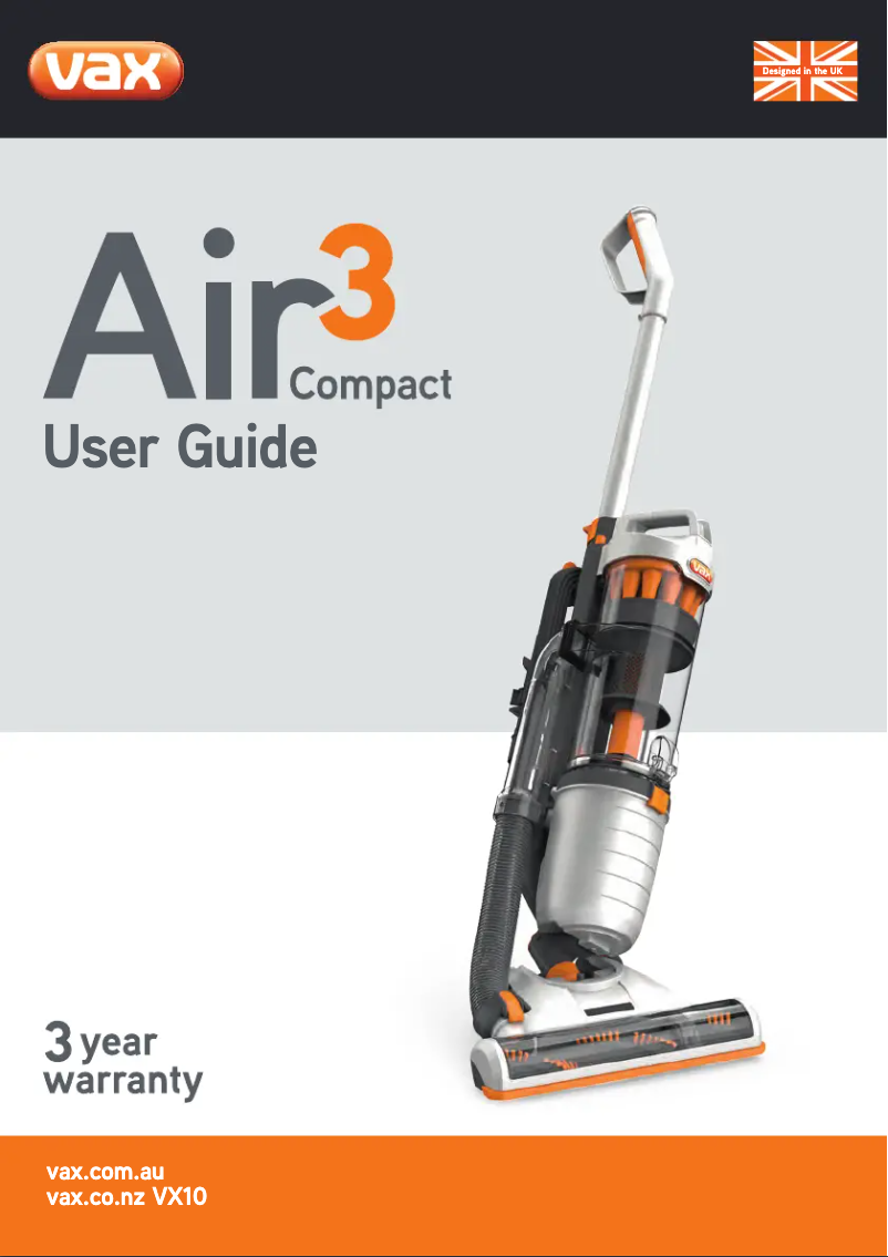 Image de la première page du manuel de l'appareil Air 3 Compact VX10