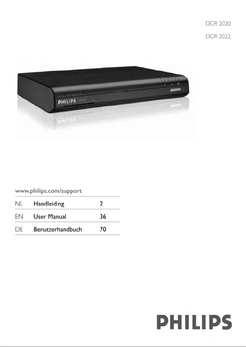 Page n°1 - Manuel utilisateur Philips DCR2022