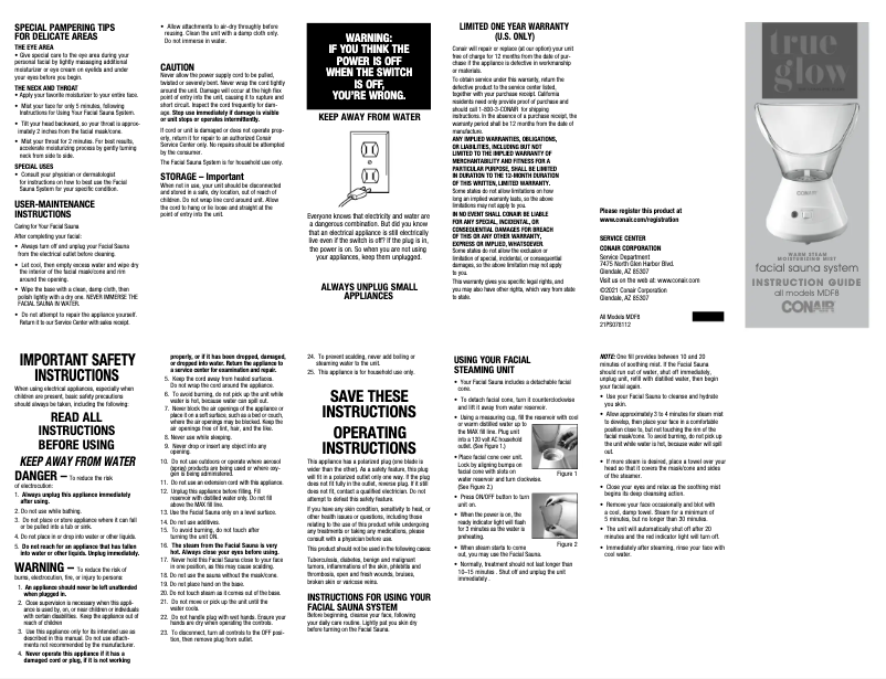 Imagen de la primera página del manual del dispositivo MDF8