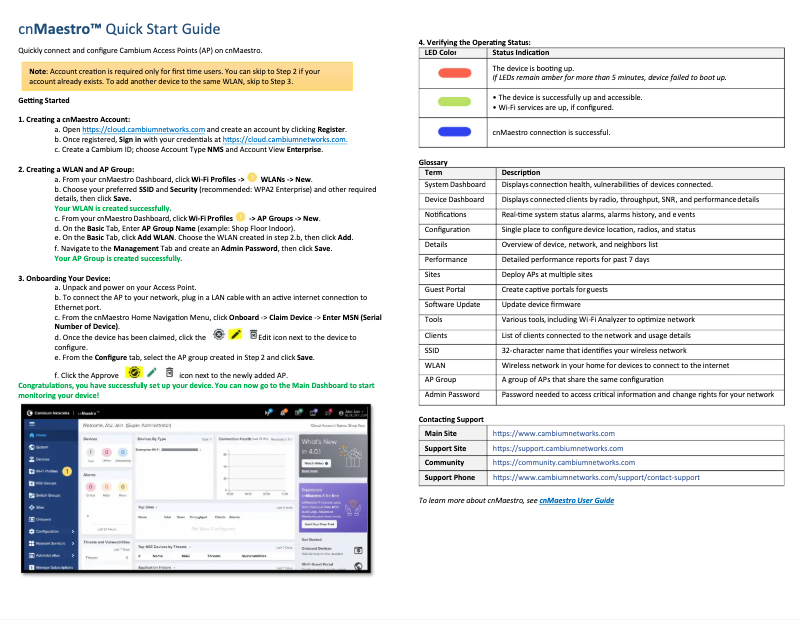 Page 1 de la notice Manuel utilisateur Cambium Networks cnMatrix TX1012-P-AC