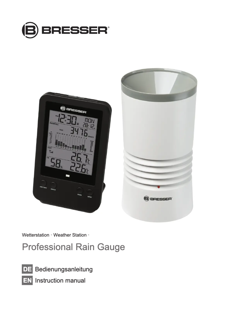 Image de la première page du manuel de l'appareil Professional Rain Gauge