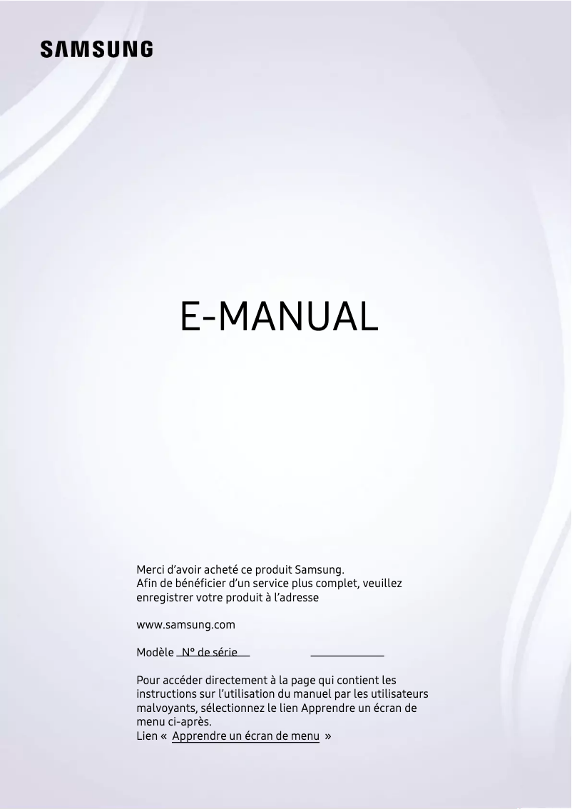 Page 1 de la notice Manuel utilisateur Samsung QA75QN90CAK