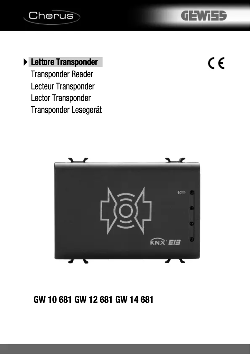 Page 1 de la notice Manuel utilisateur Gewiss GW12681