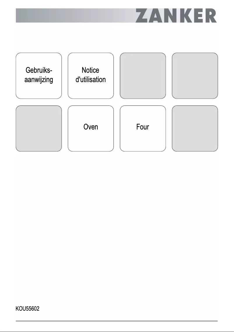 Page n°1 - Manuel utilisateur Zanker KOU55602