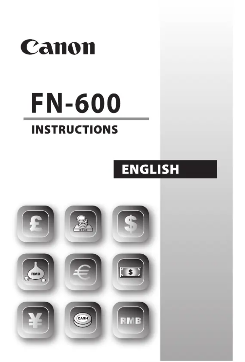 Page 1 de la notice Manuel utilisateur Canon FN-600