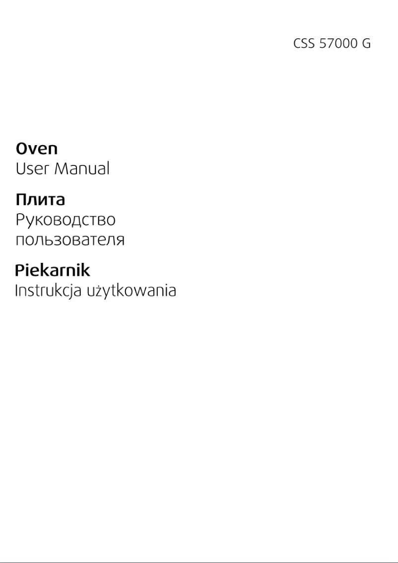 Page 1 de la notice Manuel utilisateur Beko CSS 57000 G