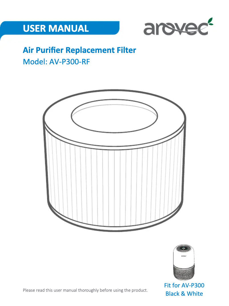 Page 1 de la notice Manuel utilisateur Arovec AV-P300-RF