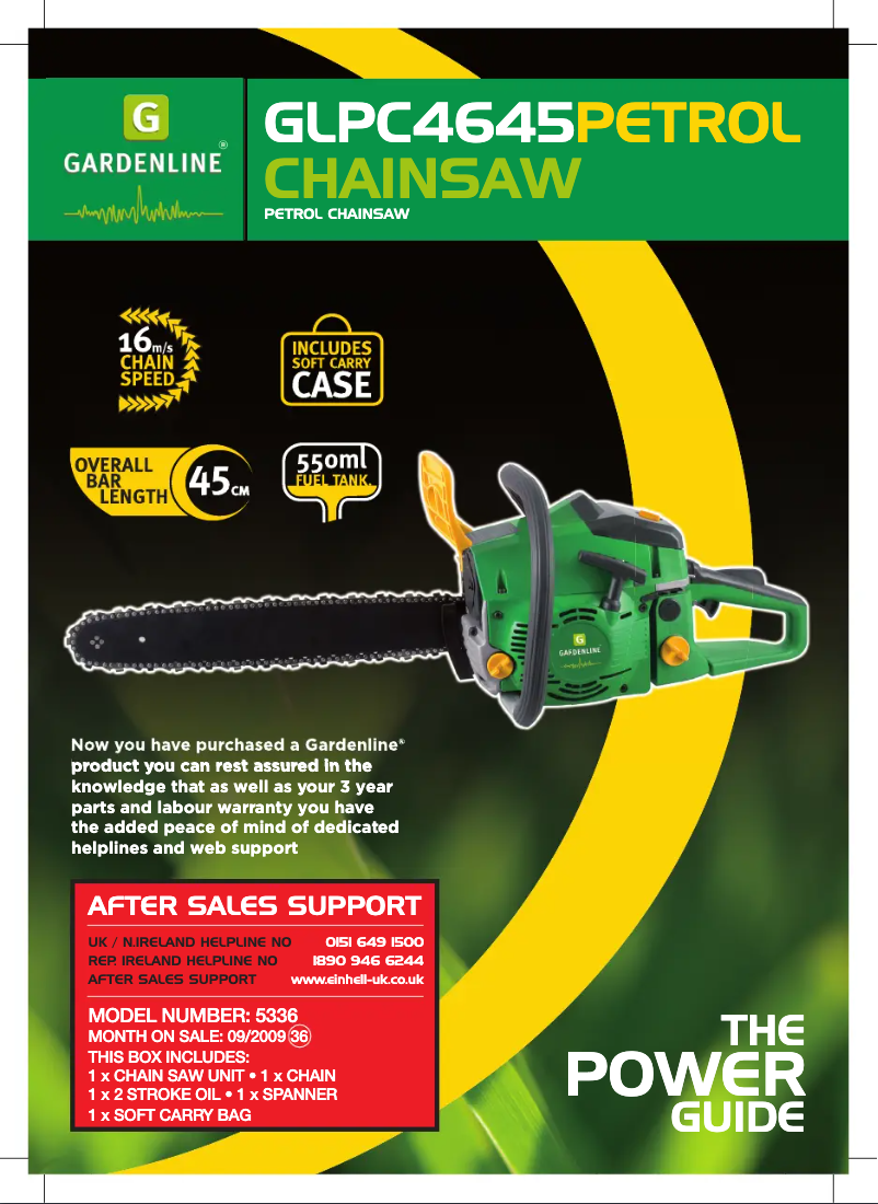 Page n°1 - Manuel utilisateur Gardenline GLPC 4645