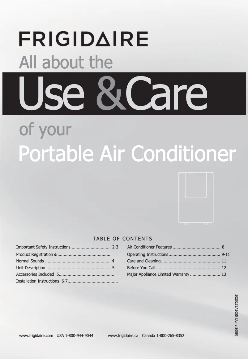 Image de la première page du manuel de l'appareil FRA09EPT1