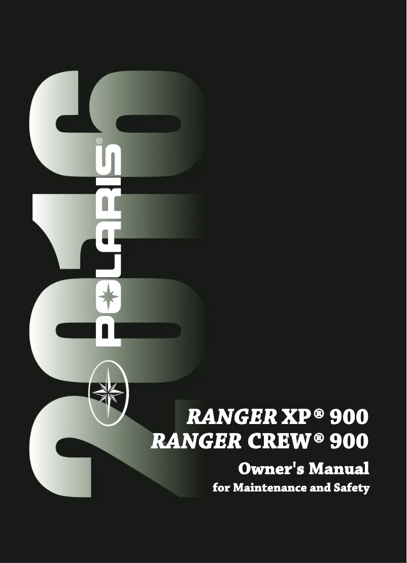 Page 1 de la notice Manuel utilisateur Polaris Ranger Crew XP 900 (2016)