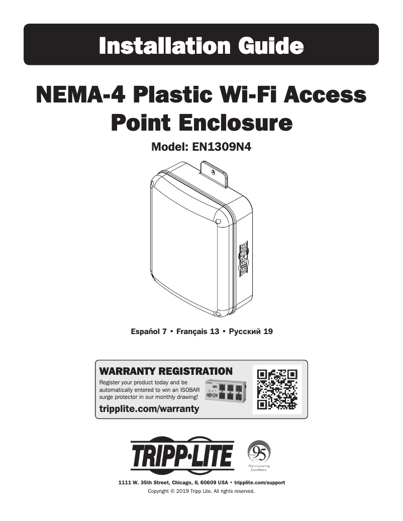 Page 1 de la notice Manuel utilisateur Tripp Lite EN1309N4