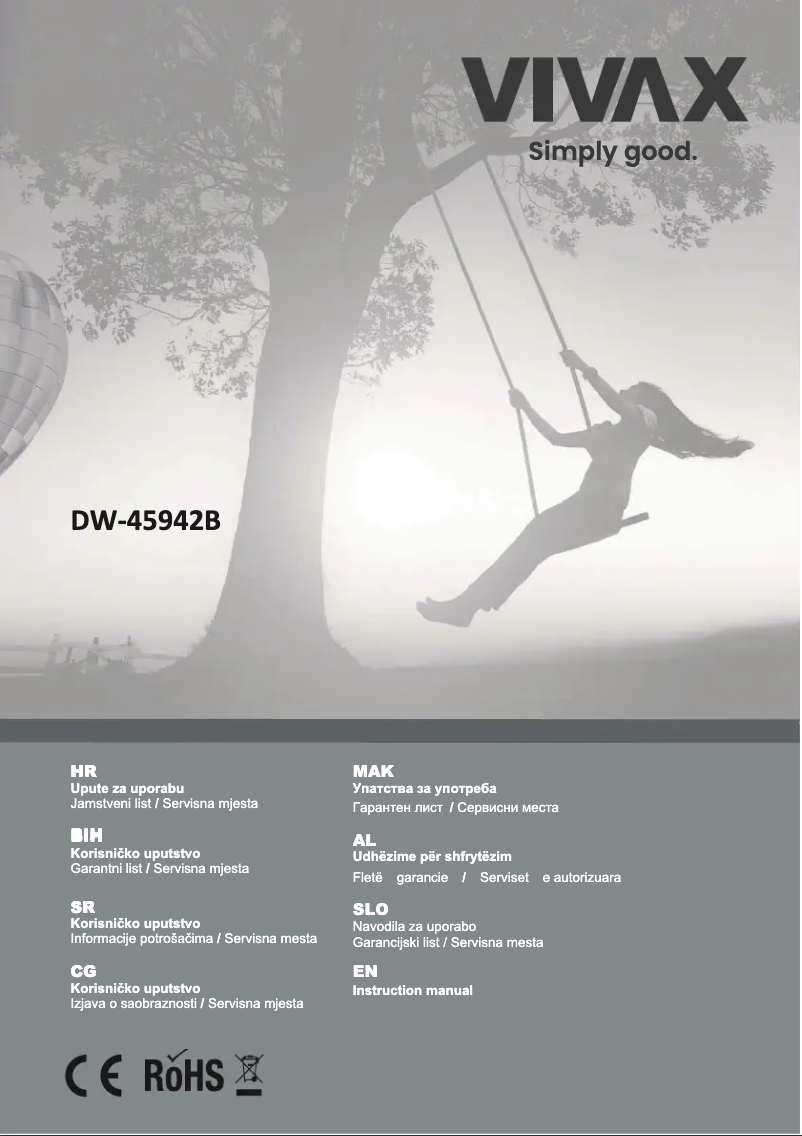 Page n°1 - Manuel utilisateur Vivax DW-45942B