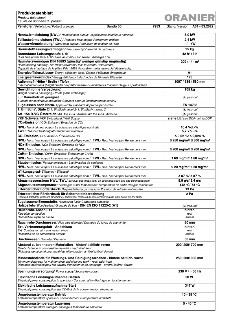 Image de la première page du manuel de l'appareil PORI Aqua II